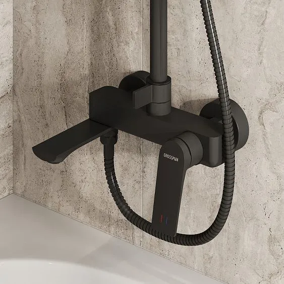 Душевая стойка GROSSMAN 500.K35.01.210 черный матовый