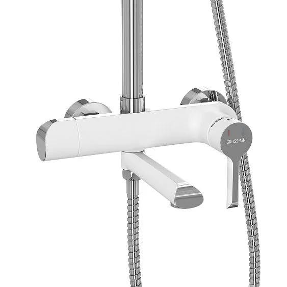 Душевая стойка GROSSMAN 500.K35.06.100/000 хром с белым