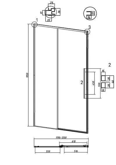 Дверь GROSSMAN 100.K33.01.120.21.02 черный матовый