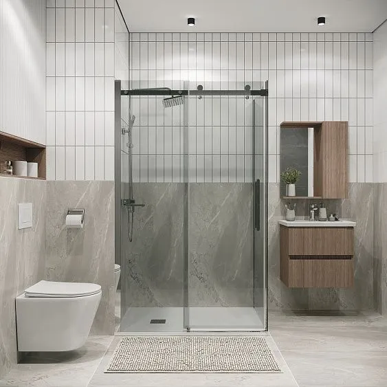 Душевое ограждение GROSSMAN 100.K33.04.130.10.00-200.K33.04.90.10.00 хром