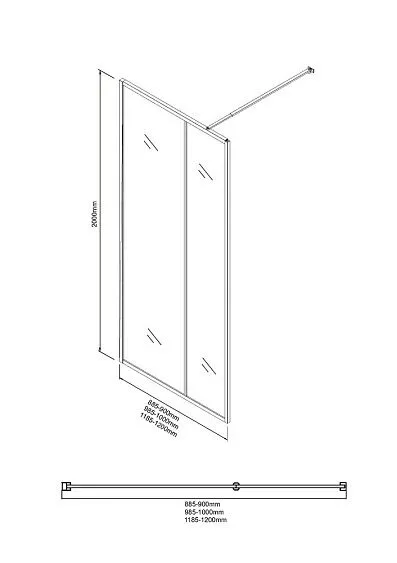 Душевая перегородка NIAGARA NG-481-10FBLACK