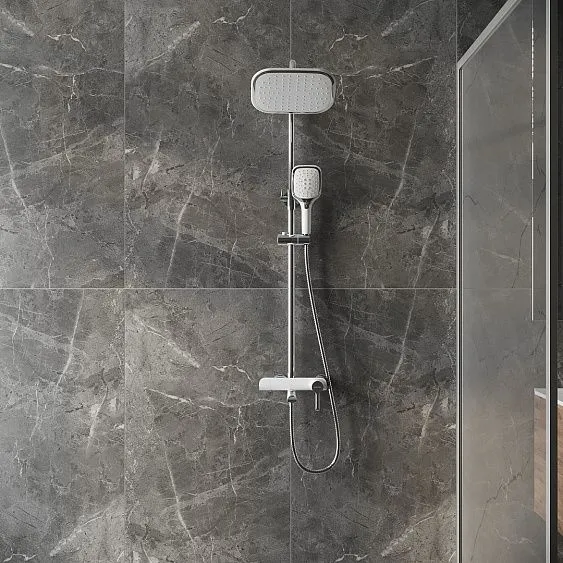 Душевая стойка GROSSMAN 500.K35.06.100/000 хром с белым