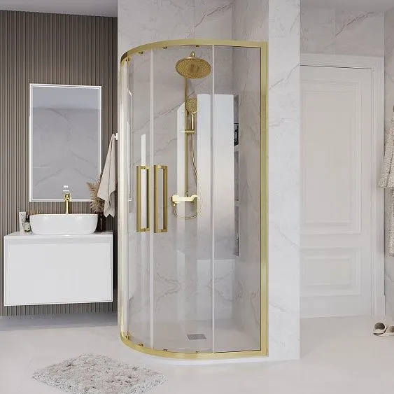 Душевое ограждение GROSSMAN 301.K33.02.1010.32.00 золото сатин