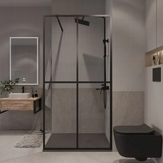 Душевая перегородка NIAGARA NG-686-90BLACK