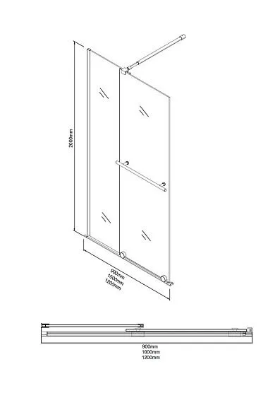 Душевая перегородка NIAGARA NG-671-10BLACK