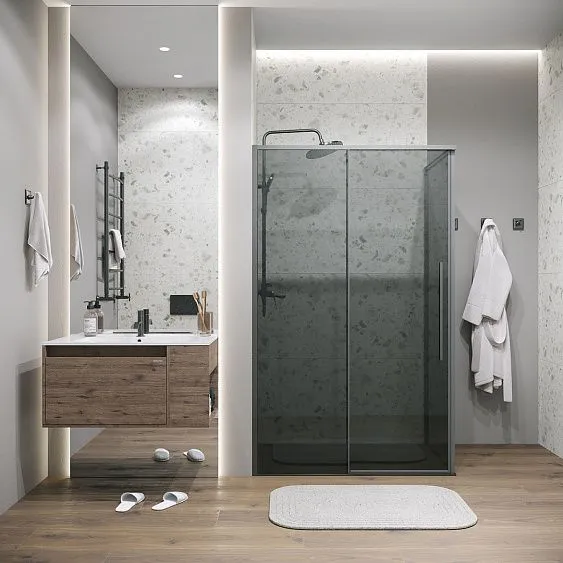 Душевое ограждение GROSSMAN 100.K33.01.110.42.10-200.K33.01.90.42.10 графит сатин