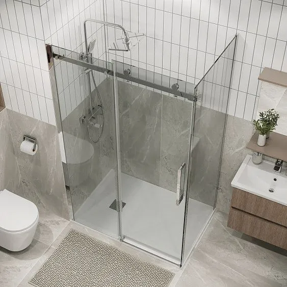 Душевое ограждение GROSSMAN 100.K33.04.130.10.00-200.K33.04.100.10.00 хром