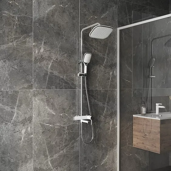 Душевая стойка GROSSMAN 500.K35.06.100/000 хром с белым