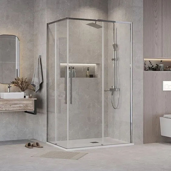 Душевое ограждение GROSSMAN 1/2.K33.01.12.10.00-1/2.K33.01.80.10.00 хром