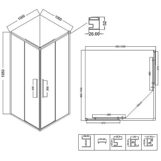 Душевое ограждение NIAGARA NG-3624-34