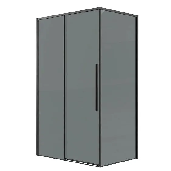 Душевое ограждение GROSSMAN 100.K33.01.120.21.10-200.K33.01.100.21.10 черный матовый