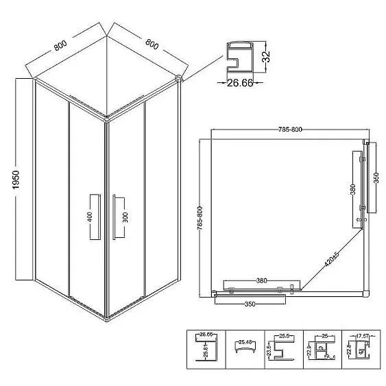 Душевое ограждение NIAGARA NG-6622-34