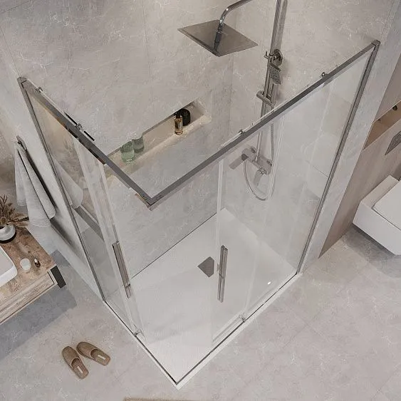 Душевое ограждение GROSSMAN 1/2.K33.01.11.10.00-1/2.K33.01.90.10.00 хром