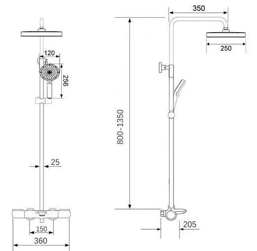 Душевая система OULIN OL-HT-2318