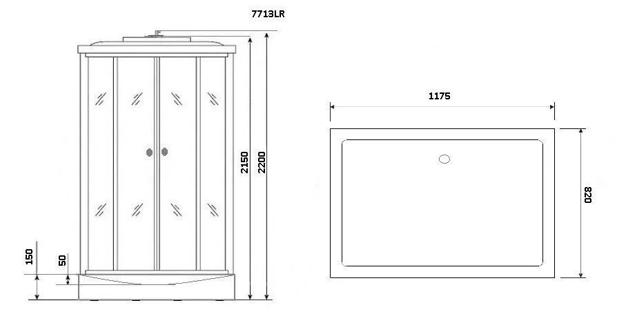 Душевая кабина NIAGARA Lux NG-7713WRBK