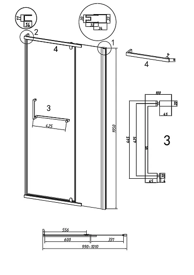 Дверь GROSSMAN 100.K33.03.100.21.00 черный матовый