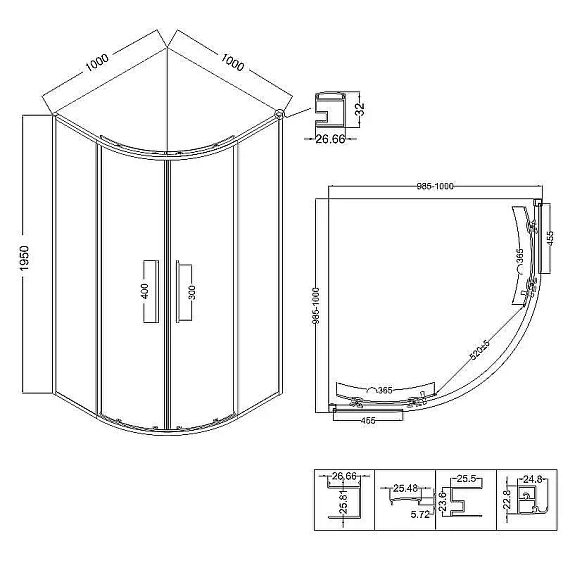 Душевое ограждение NIAGARA NG-3627-34