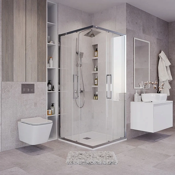 Душевое ограждение GROSSMAN 300.K33.02.9090.10.00 хром