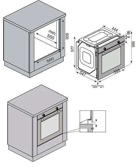 Духовой шкаф KONIGIN Barberry 60 BK MR7