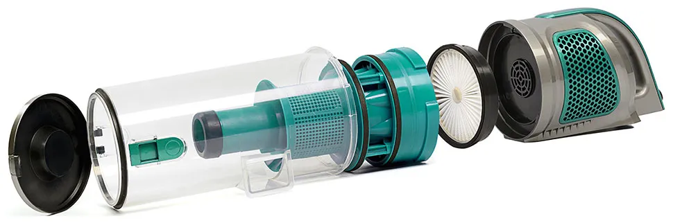 Пылесос Kitfort КТ-521-3 серый/зеленый