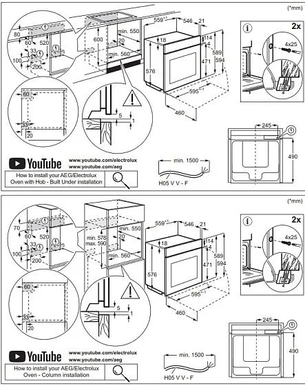 Духовой шкаф AEG V5PBA521AB