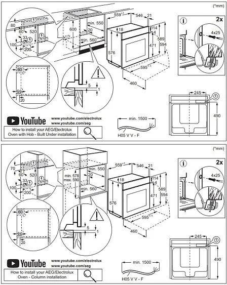 Духовой шкаф AEG OS6CB531AB