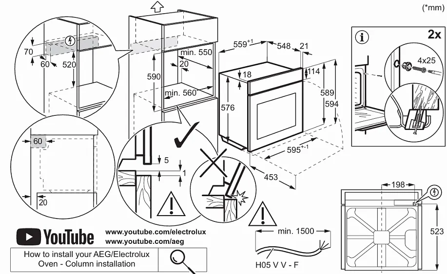 Духовой шкаф ELECTROLUX EOF3F50TX