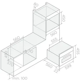 Духовой шкаф ELICA VIRTUS COMBI STEAM MW 645 TFT BL (PRF0191769)