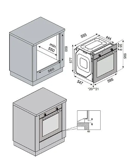 Духовой шкаф KONIGIN Mint 60 BKF M4