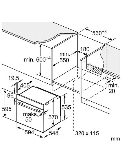 Духовой шкаф BOSCH HBA571BB4