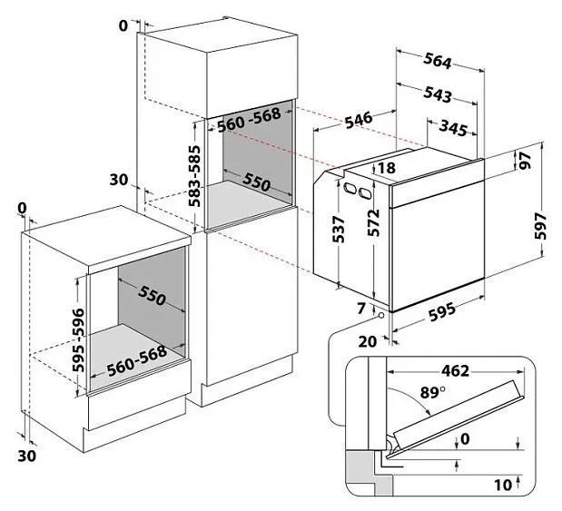 Духовой шкаф WHIRLPOOL WOI4S8HM2SBA