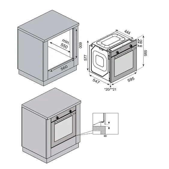 Духовой шкаф KONIGIN Barberry 60 BKХ LS10