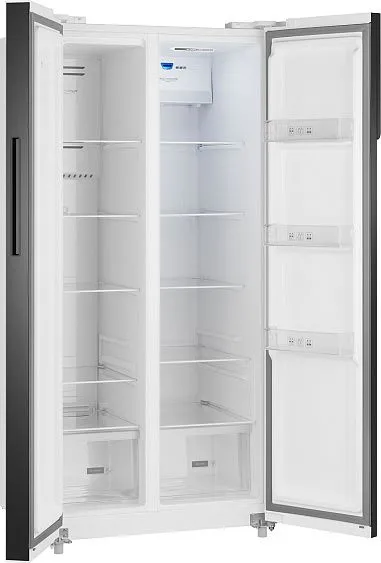 Холодильник WEISSGAUFF WSBS 500 Inverter NoFrost White Rock Glass