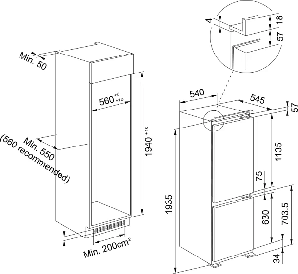 Холодильник FRANKE FCB 360 V NE D (118.0722.593)