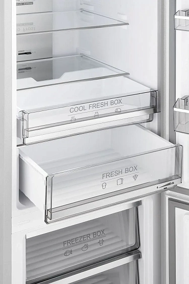 Холодильник WEISSGAUFF WRK 2000 Total NoFrost Inverter White Rock Glass
