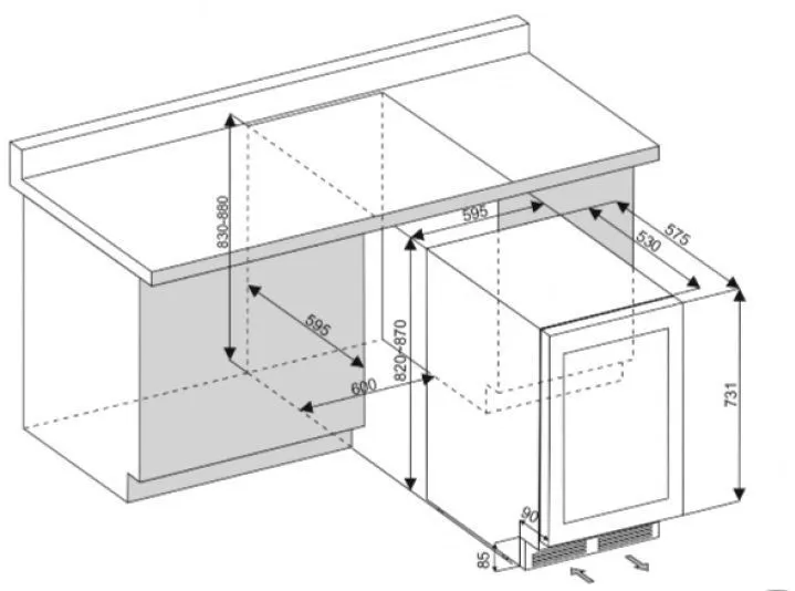 Винный шкаф DUNAVOX DAUF-39.119DB.TO