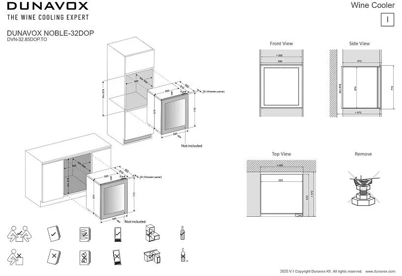 Винный шкаф DUNAVOX DVN-32.85DOP.TO