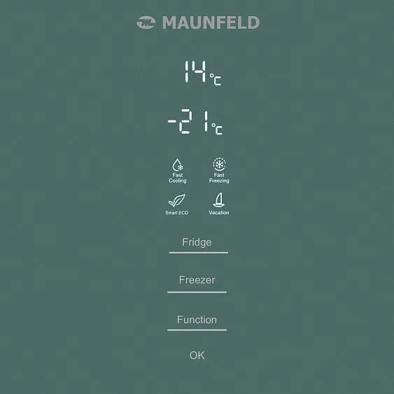 Холодильник MAUNFELD MFF185NFGN Matt Inverter