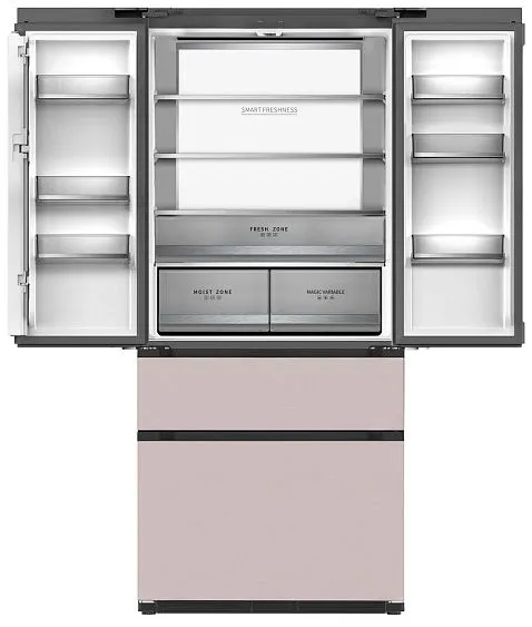Холодильник TESLER RFD-517BI ROSE GLASS