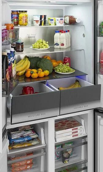 Холодильник MEFERI MFR83BLACK IX TOTAL NO FROST CROSS DOOR COMFORT