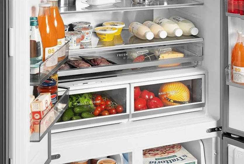 Холодильник WEISSGAUFF WCD 510 Built-in Inverter NoFrost Dark Inox