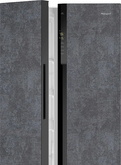 Холодильник WEISSGAUFF WSBS 500 Inverter NoFrost Rock Glass