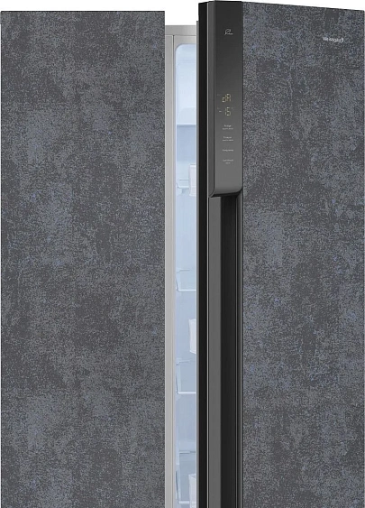 Холодильник WEISSGAUFF WSBS 500 Inverter NoFrost Rock Glass