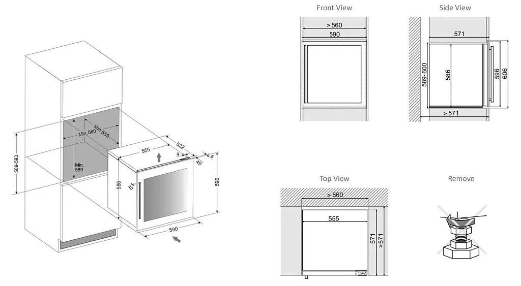 Винный шкаф DUNAVOX DVS-25.65DB