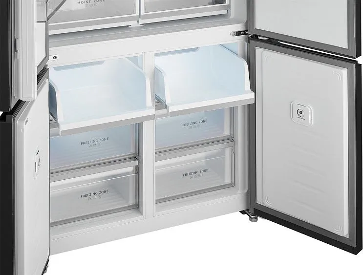 Холодильник WEISSGAUFF WCD 510 Built-in Inverter NoFrost Black Glass