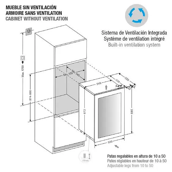 Винный шкаф PANDO PVMAV 88-45CRR