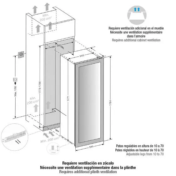 Винный шкаф PANDO PVMAP 178-101 PAR