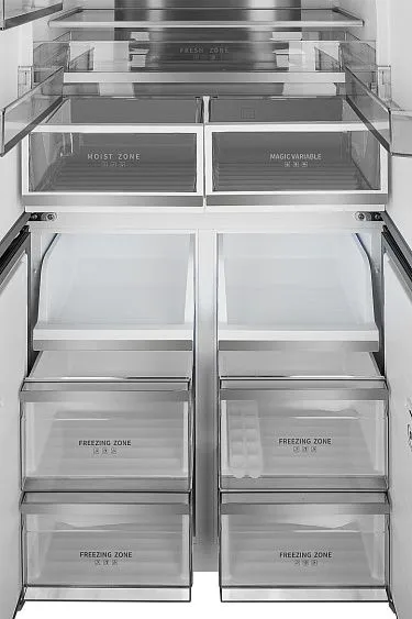 Холодильник WEISSGAUFF WCD 510 Built-in Inverter NoFrost Сhampagne Glass