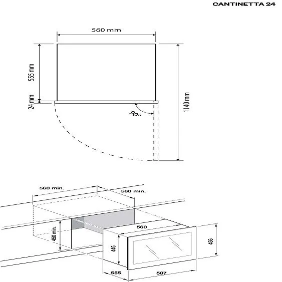Винный шкаф ELICA VERITAS BI24 BL (PRF0191773)