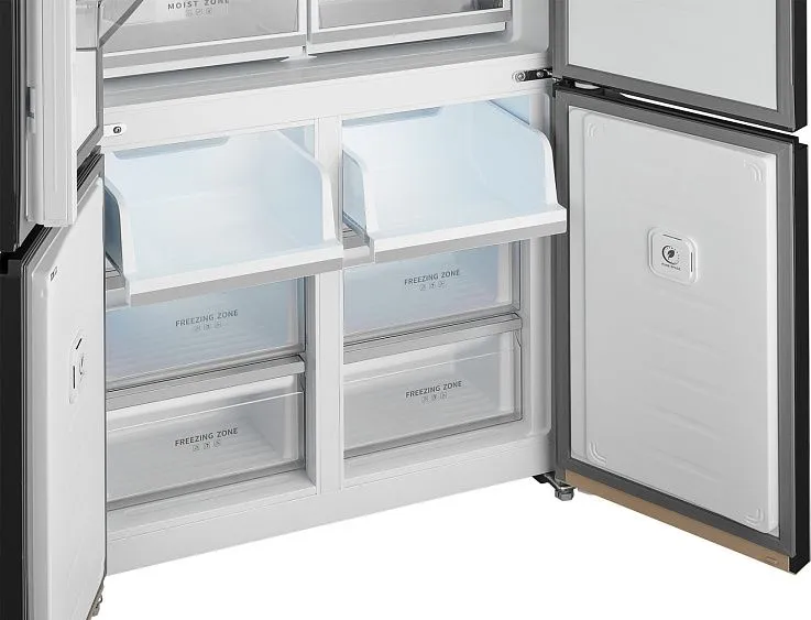Холодильник WEISSGAUFF WCD 510 Built-in Inverter NoFrost Сhampagne Glass
